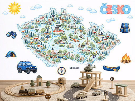 Mapa Česko pro kluky