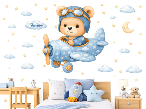 Medvídek v letadle se jménem