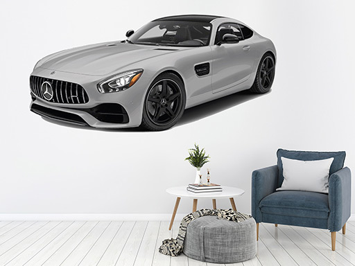 Mercedes Benz AMG GT na zeď, Mercedes Benz AMG GT auto na zeď, Mercedes Benz AMG GT samolepky na stěnu