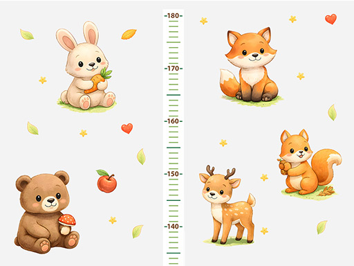 Metr lesní zvířátka