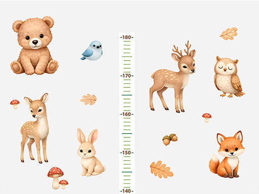 Metr veselá zvířátka z lesa