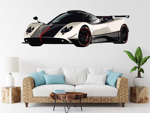 Pagani Zonda samolepky na zeď, Pagani Zonda nálepky na zeď, Pagani Zonda dekorace na zeď, Pagani Zonda samolepící nálepky na zeď