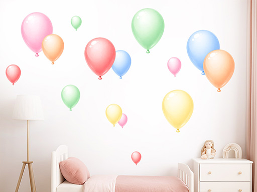 Pastelové nafukovací balónky