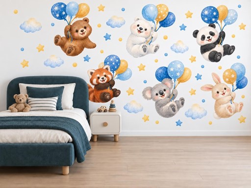 Plyšoví kamarádi s balonky