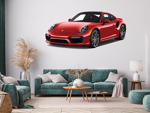 Porsche 911 samolepky na zeď, Porsche 911 nálepky na zeď, Porsche 911 dekorace na zeď, Porsche 911 samolepící nálepky na zeď