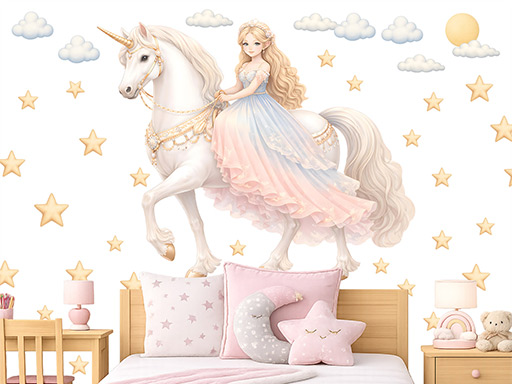 Princezna na bílém jednorožci