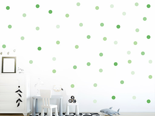 Puntíky odstíny zelené