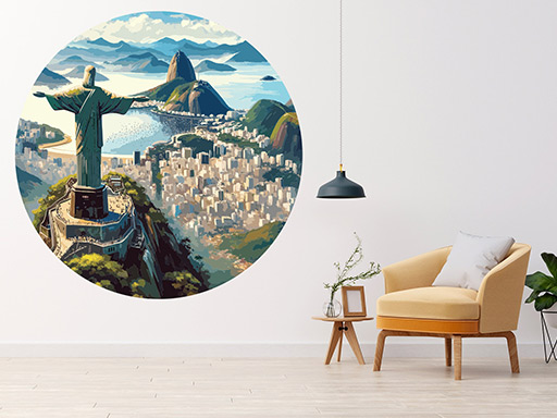Rio de Janeiro samolepky na zeď, Rio de Janeiro nálepky na zeď, Rio de Janeiro dekorace na zeď, Rio de Janeiro samolepící nálepky na zeď