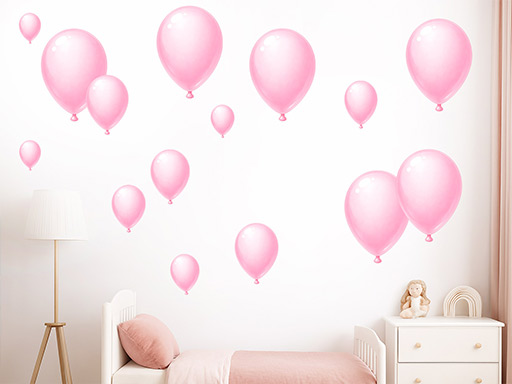 Růžové nafukovací balónky