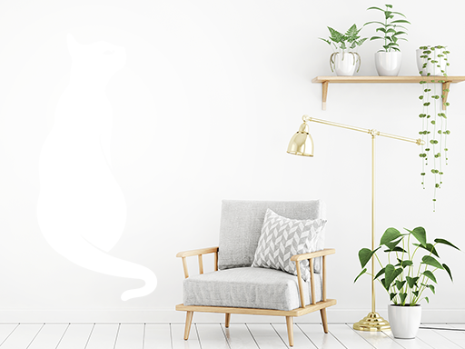 Sedící kočka samolepky na zeď, Sedící kočka nálepky na zeď, Sedící kočka dekorace na zeď, Sedící kočka samolepící nálepky na zeď