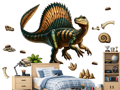 Spinosaurus samolepky na zeď, Spinosaurus nálepky na stěnu, Spinosaurus dekorace na zeď, Spinosaurus samolepky na zeď, Spinosaurus nálepka na stěnu