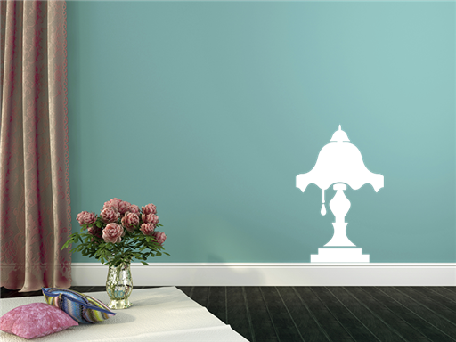 Stolní lampa samolepka na zeď, Stolní lampa nálepky na zeď, Stolní lampa dekorace na stěnu, Stolní lampa samolepící dekor na stěny, Stolní lampa samolepící tapety na zeď
