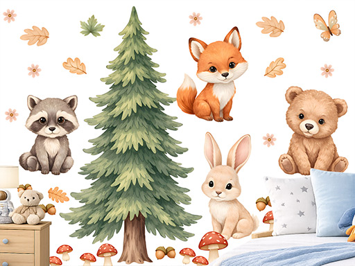 Strom a lesní zvířátka