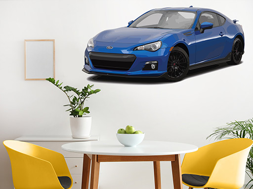 Subaru BRZ samolepky na zeď, Subaru BRZ nálepky na zeď, Subaru BRZ dekorace na zeď, Subaru BRZ samolepící nálepky na zeď