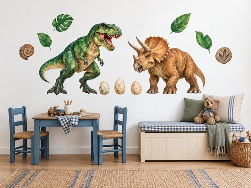 T-rex a triceratops