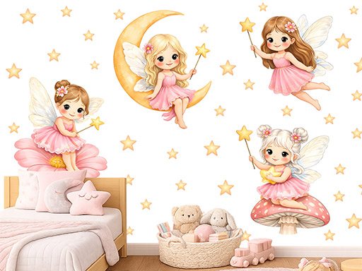 Víly v růžových šatech