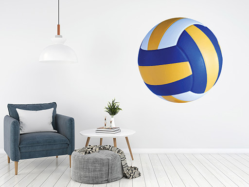 Volejbalový míč samolepky na zeď, Volejbalový míč nálepky na zeď, Volejbalový míč dekorace na zeď, Volejbalový míč samolepící nálepky na zeď