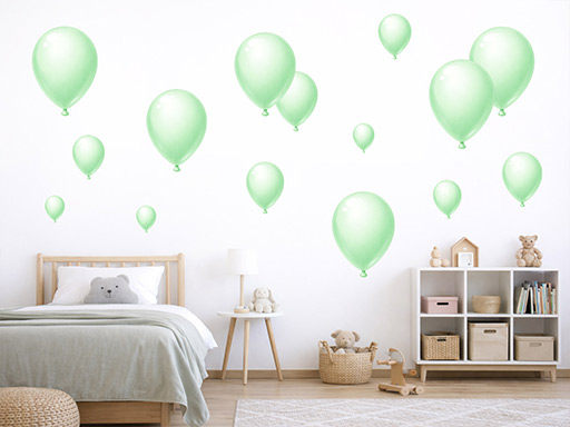 Zelené nafukovací balónky