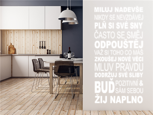 Žij naplno nápis samolepky na zeď, Žij naplno nápis nálepky na zeď, Žij naplno nápis dekorace na zeď, Žij naplno nápis samolepící nálepky na zeď