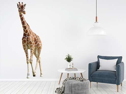 Žirafa samolepka na zeď, Žirafa nálepky na zeď, Žirafa dekorace na stěnu, Žirafa samolepící dekor na stěny, Žirafa samolepící tapety na zeď
