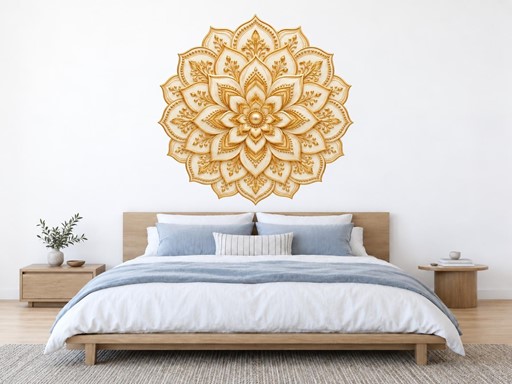 Zlatá lotosová mandala