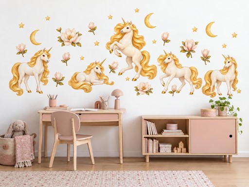 Zlatohříví jednorožci mezi magnoliemi