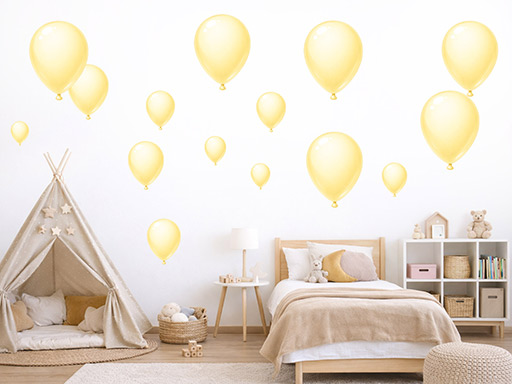 Žluté nafukovací balónky