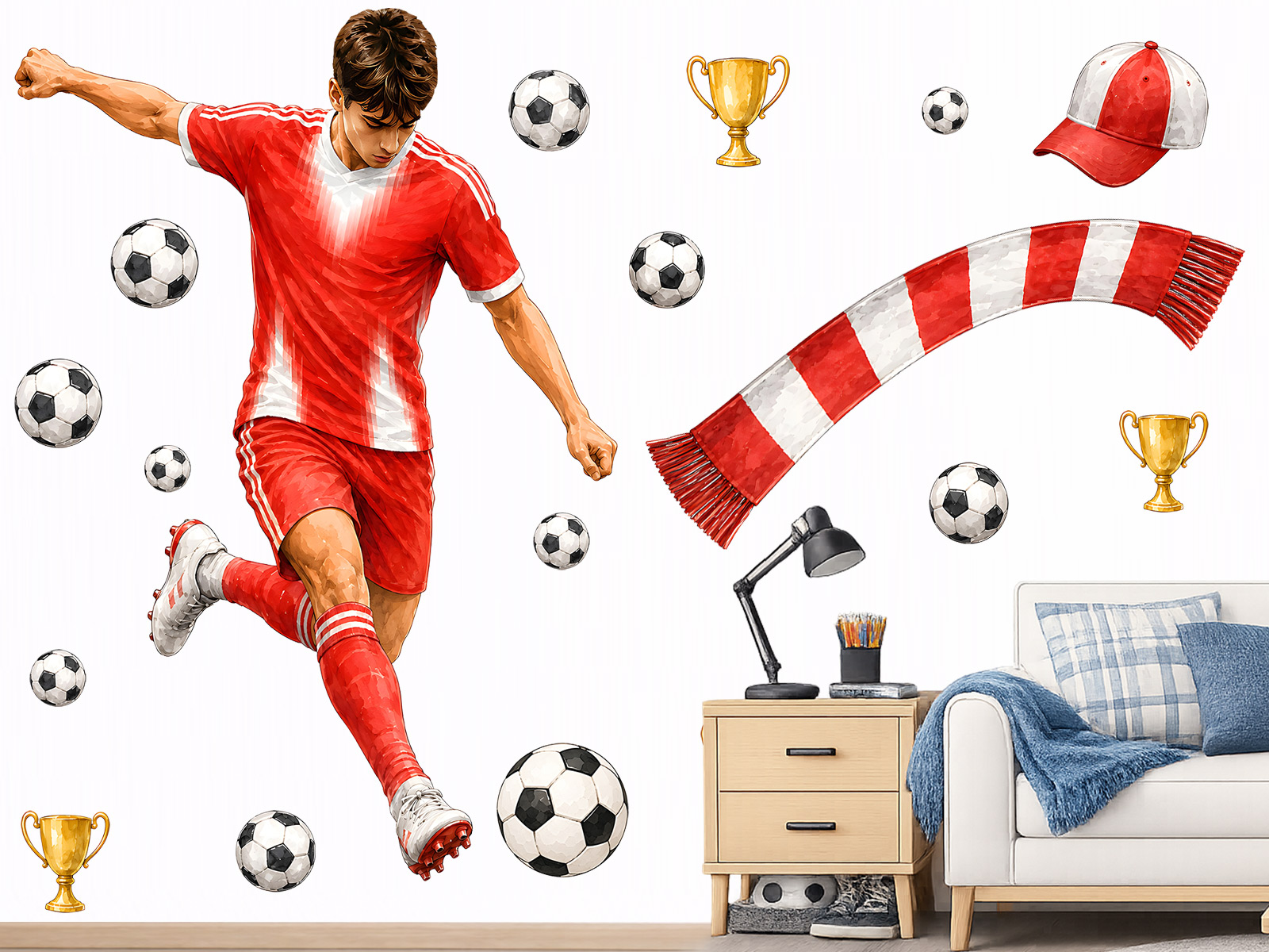 Fotbalista Bayern Mnichov samolepky na zeď, Fotbalista Bayern Mnichov dekorace na zeď, Fotbalista Bayern Mnichov samolepící dekorace na zdi, Fotbalista Bayern Mnichov nálepky na stěnu