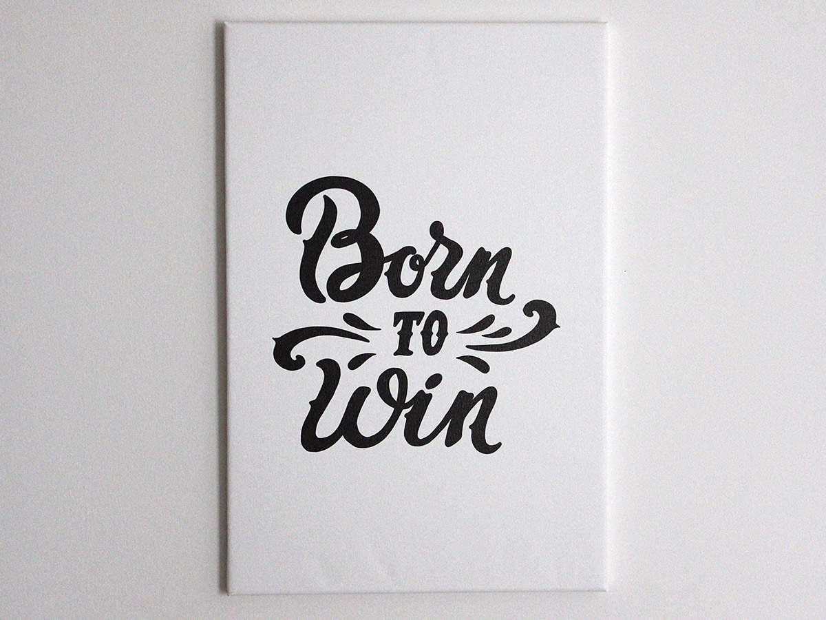 obraz na plátně Born to win, tištěný obraz na plátno Born to win, obraz na zeď Born to win, obraz na stěnu Born to win