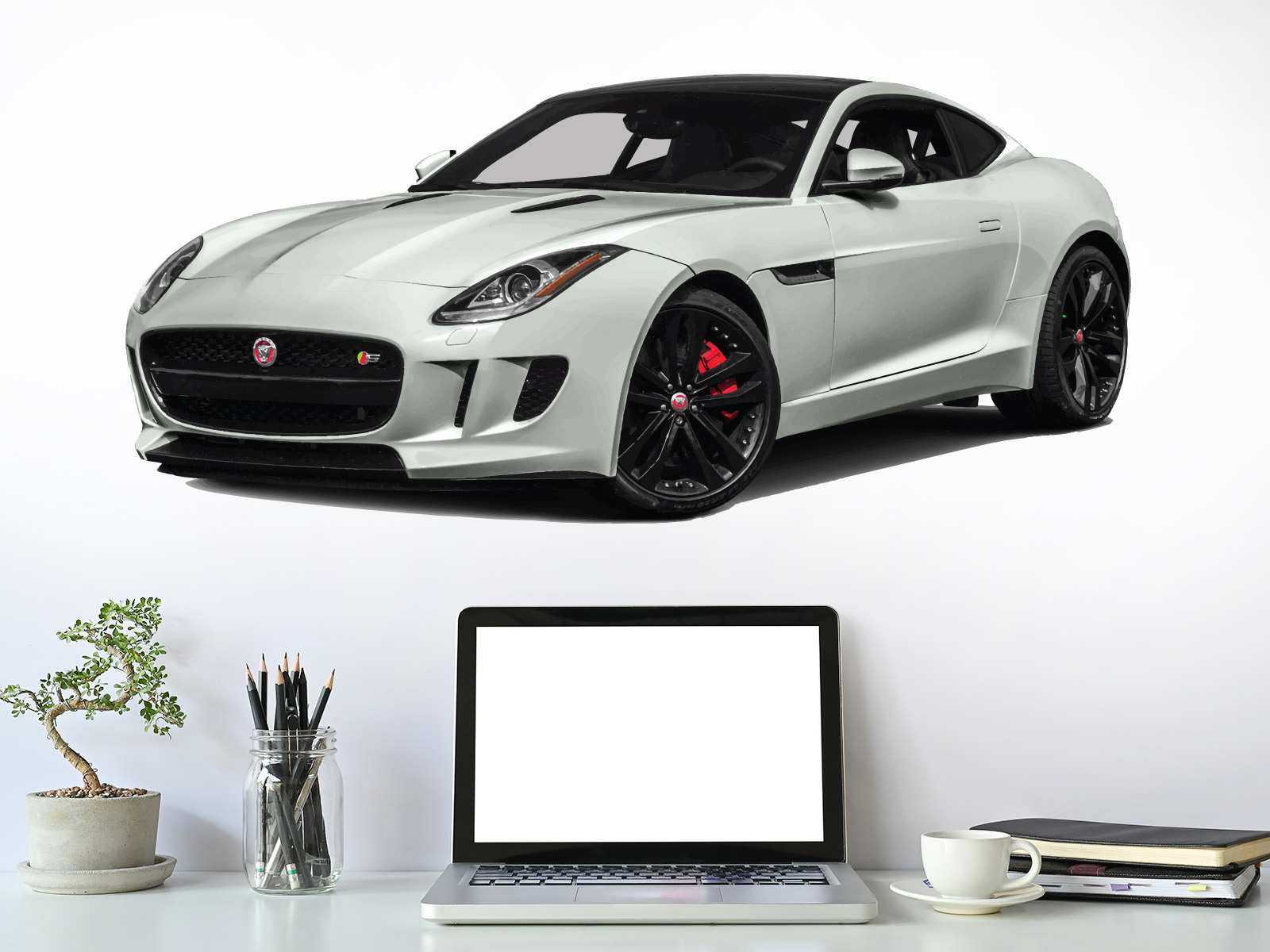 Jaguar F-Type samolepka na zeď, Jaguar F-Type nálepky na zeď, Jaguar F-Type dekorace na stěnu, Jaguar F-Type samolepící dekor na stěny, Jaguar F-Type samolepící tapety na zeď