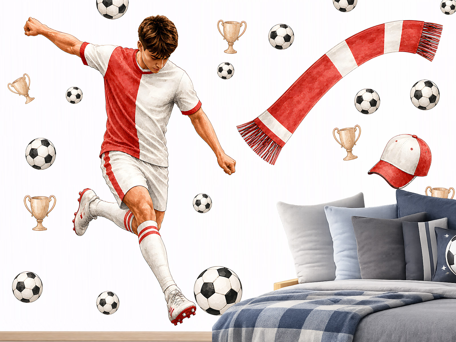 Fotbalista Slavia Praha samolepky na zeď, Fotbalista Slavia Praha dekorace na zeď, Fotbalista Slavia Praha samolepící dekorace na zdi, Fotbalista Slavia Praha nálepky na stěnu